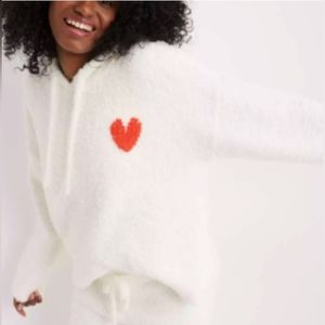 Aerie Marshmallow Sherpa Pullover Oversize Sweater